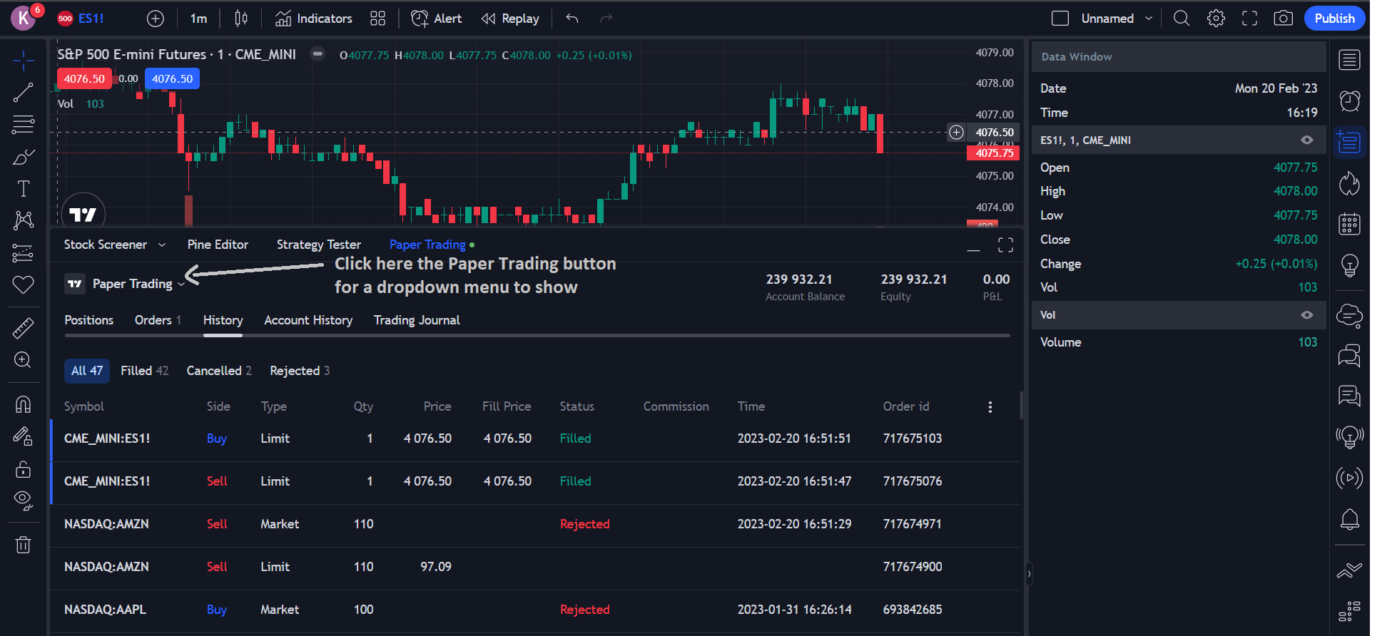 TradingView Logo Dropdown